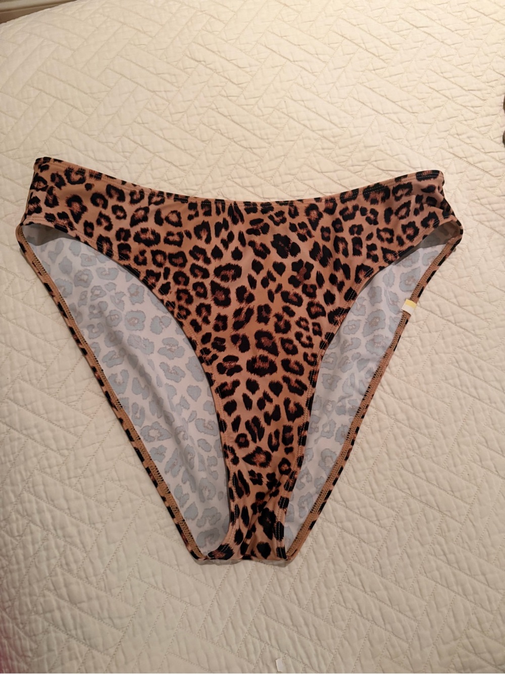 summersalt Leopard-Print Bikini Bottoms in Tan & Black